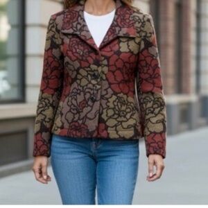 Pendleton Roses Floral Wool Blend Jacket